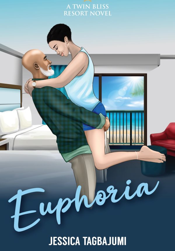 An illustrated cover art of a man lifting a woman in room